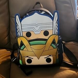 NWT Thor and Loki POP Loungefly minie backpack